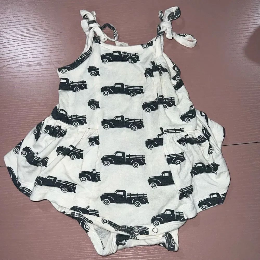 Kate Quinn Blue Farm Truck Tie Strap Ballerina